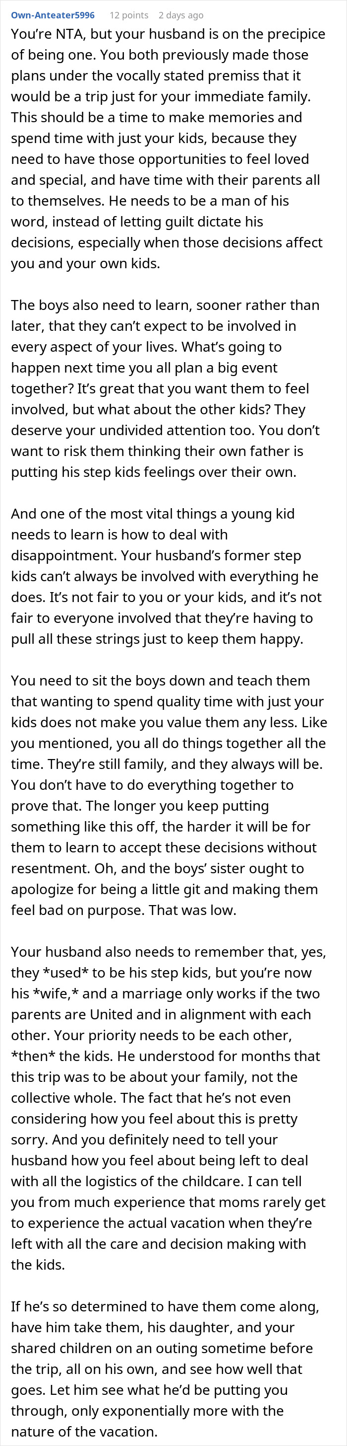 Wife Says No To Husband&rsquo;s Plan To Bring His Former Stepkids On Their Florida Vacation, He Gets Mad