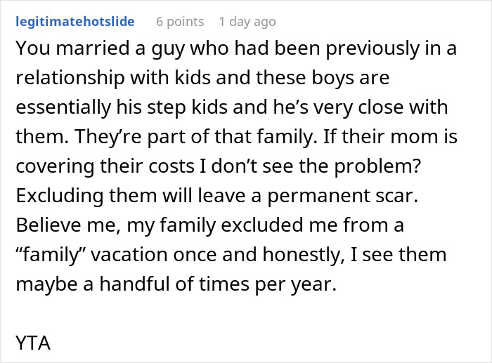 Wife Says No To Husband&rsquo;s Plan To Bring His Former Stepkids On Their Florida Vacation, He Gets Mad