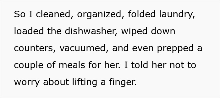 Sis Comes To Aid Postpartum Mom With Household Chores, BIL Says Wife Should Handle It Herself