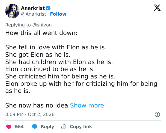 Shivon Zilis Sparks Furious Backlash After Airing Her Breakup With Elon Musk In A Bombshell Post
