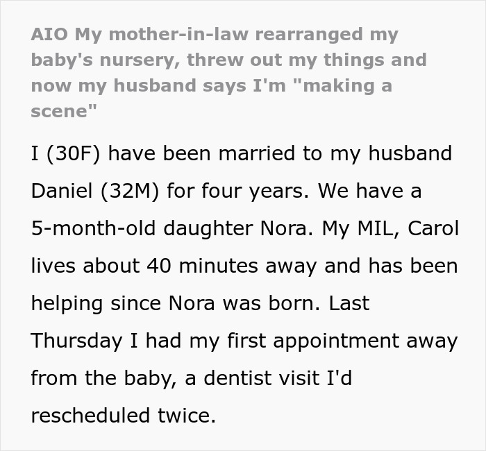 Woman Asks MIL To Babysit For 2 Hours, Can’t Recognize The Nursery When She Comes Back Woman Asks MIL To Babysit For 2 Hours, Can’t Recognize The Nursery When She Comes Back