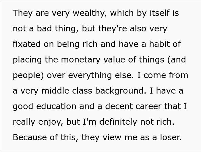 Guy Can’t Handle Being With Girlfriend’s Rich Family Who Thinks He’s A Complete Loser