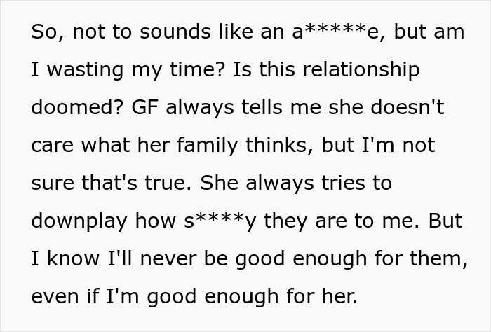 Guy Can’t Handle Being With Girlfriend’s Rich Family Who Thinks He’s A Complete Loser