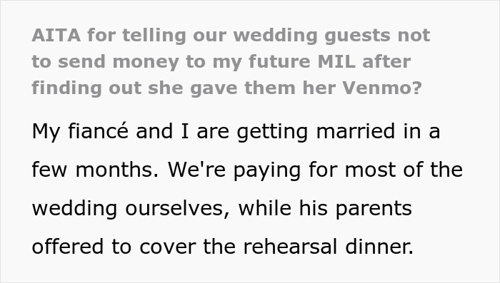 Aunt&rsquo;s Concerned Text Exposes MIL Who Seemed To Be Scamming Wedding Guests To Pay For Rehearsal Dinner