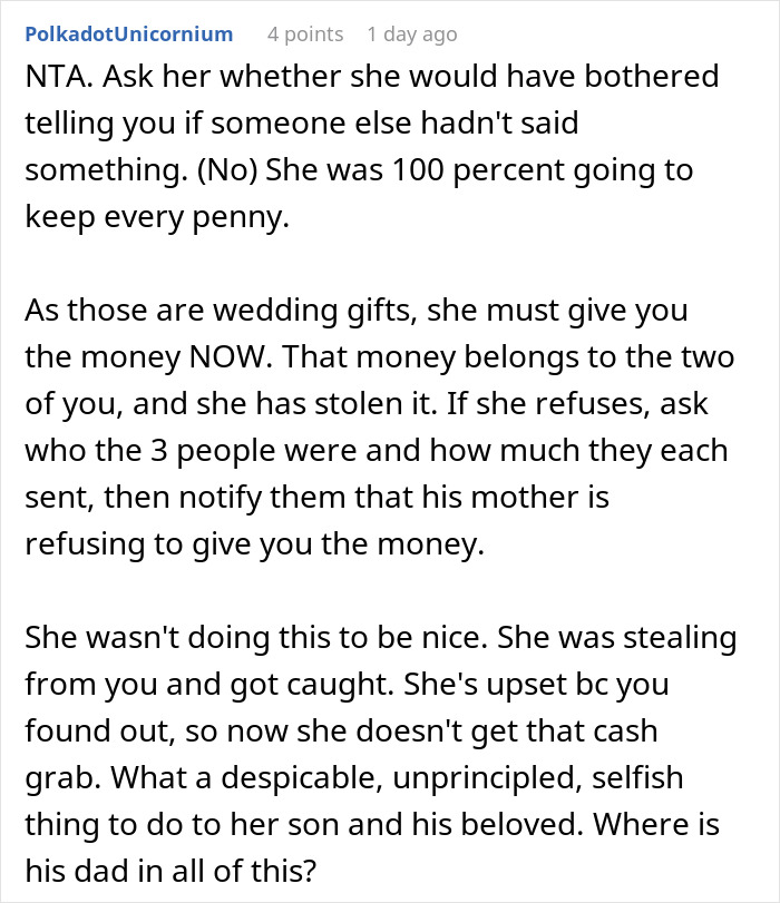 Aunt&rsquo;s Concerned Text Exposes MIL Who Seemed To Be Scamming Wedding Guests To Pay For Rehearsal Dinner