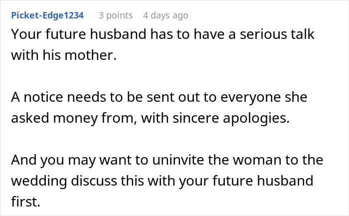 Aunt&rsquo;s Concerned Text Exposes MIL Who Seemed To Be Scamming Wedding Guests To Pay For Rehearsal Dinner