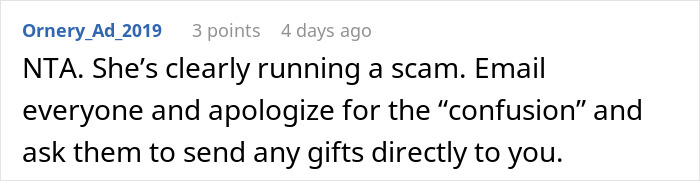 Aunt&rsquo;s Concerned Text Exposes MIL Who Seemed To Be Scamming Wedding Guests To Pay For Rehearsal Dinner