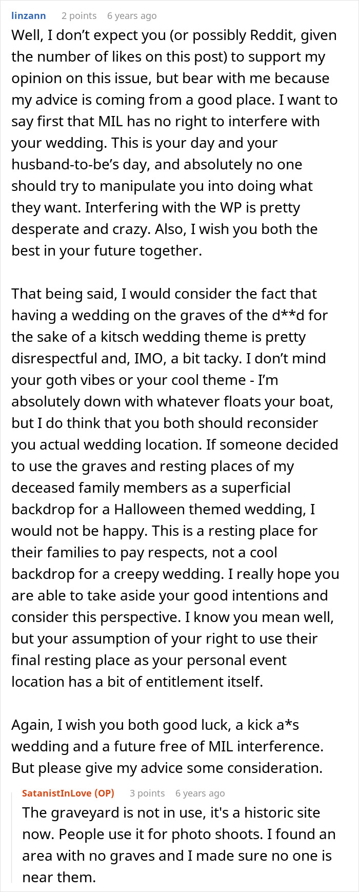 MIL Comes To Gothic Halloween Wedding Dressed In White, Makes A Scene When They Ask If Anyone Objects MIL Comes To Gothic Halloween Wedding Dressed In White, Makes A Scene When They Ask If Anyone Objects