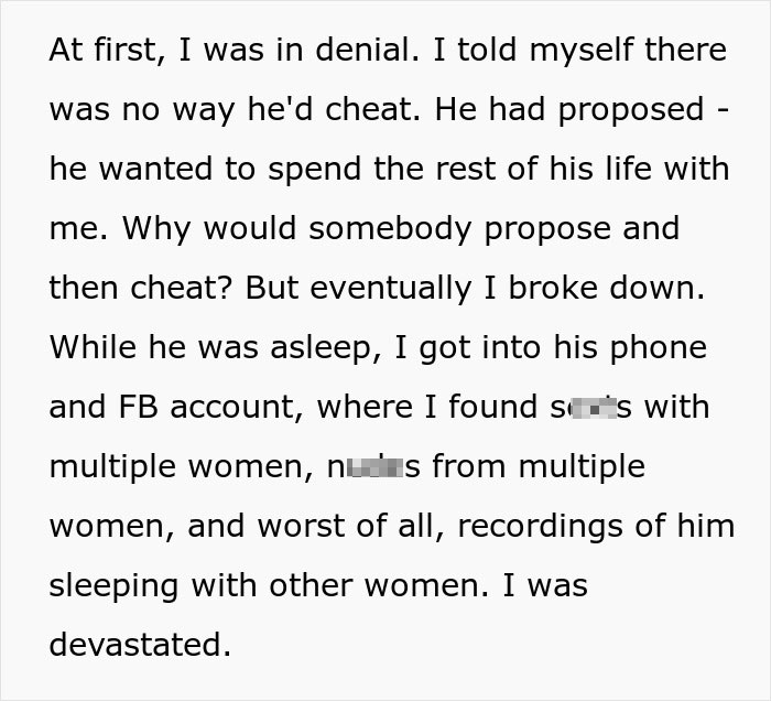 Woman Takes Petty Revenge Against Ex-Fiancé Who Lied About The Real Reason Their Engagement Fell Apart Woman Takes Petty Revenge Against Ex-Fiancé Who Lied About The Real Reason Their Engagement Fell Apart