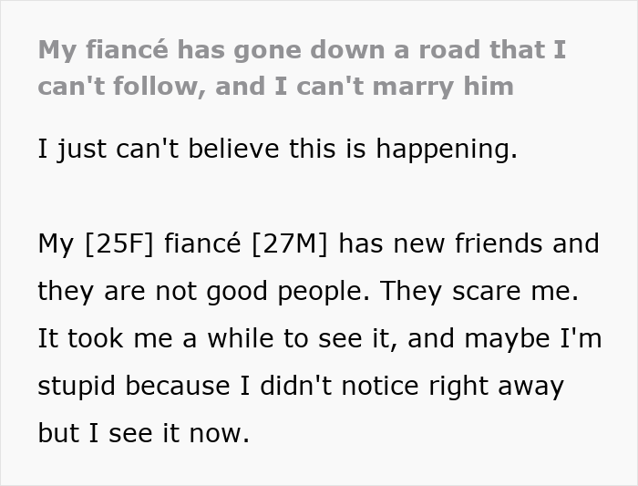 Woman Loves Her Fiancé But Can’t Marry Him After Seeing What His New Friends Turned Him Into Woman Loves Her Fiancé But Can’t Marry Him After Seeing What His New Friends Turned Him Into