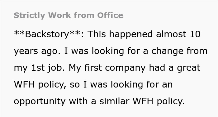 Person Realizes Company’s Strict Work-From-Office Rules Might Actually Come In Handy