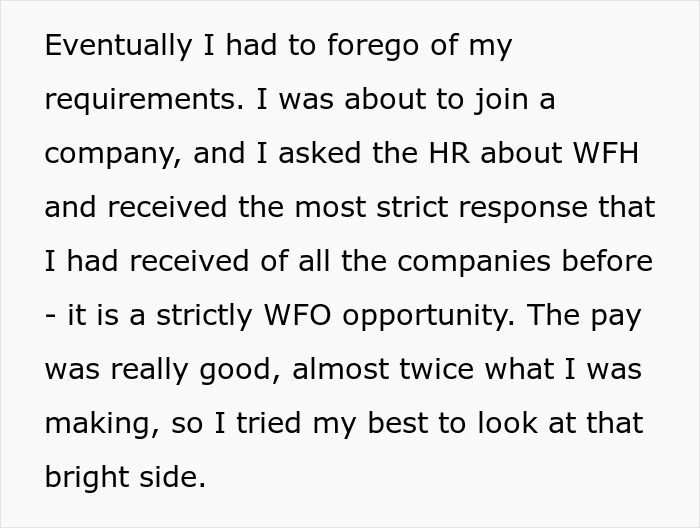 Person Realizes Company’s Strict Work-From-Office Rules Might Actually Come In Handy