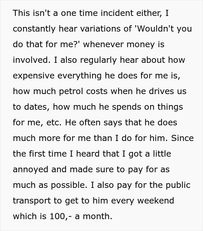 Guy Reminds Woman Of All The Things He Buys, Uses Them Against Her, Then Says She’s Hurting Him