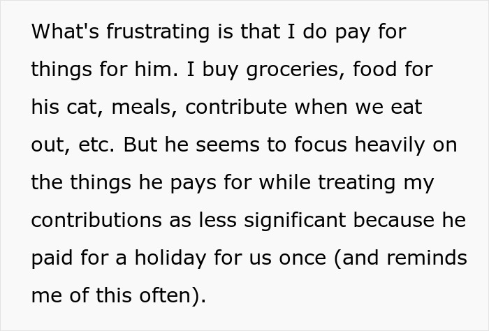 Guy Reminds Woman Of All The Things He Buys, Uses Them Against Her, Then Says She’s Hurting Him