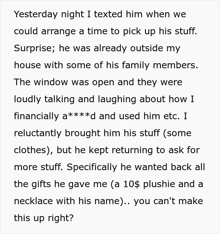 Guy Reminds Woman Of All The Things He Buys, Uses Them Against Her, Then Says She’s Hurting Him
