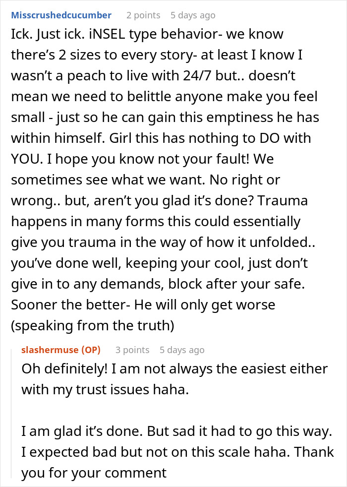 Guy Reminds Woman Of All The Things He Buys, Uses Them Against Her, Then Says She’s Hurting Him