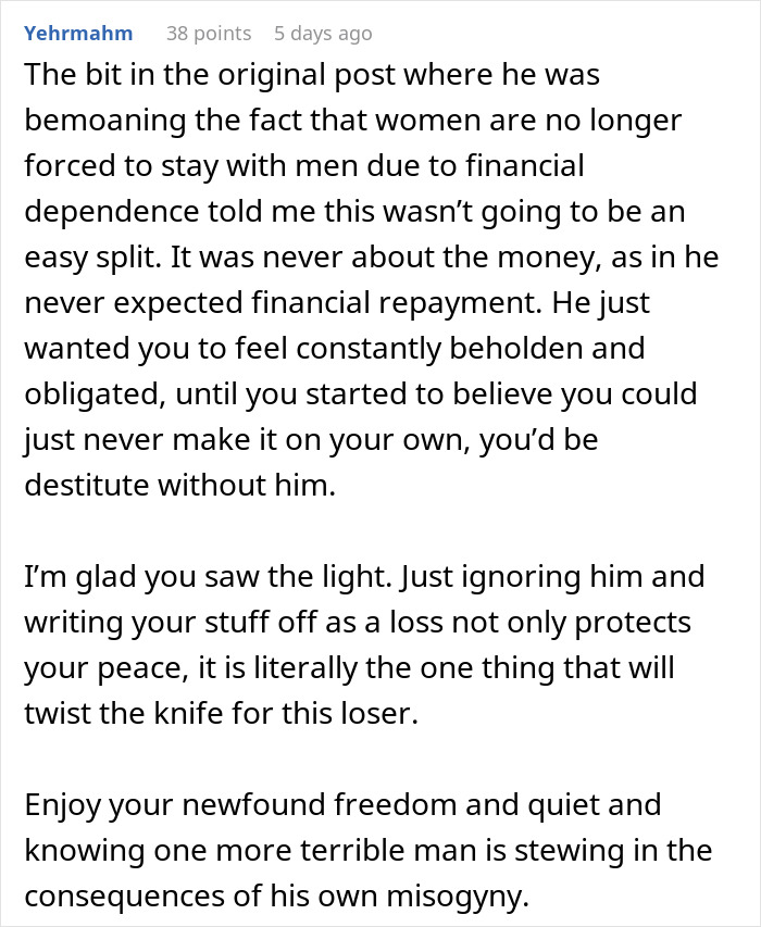 Guy Reminds Woman Of All The Things He Buys, Uses Them Against Her, Then Says She’s Hurting Him