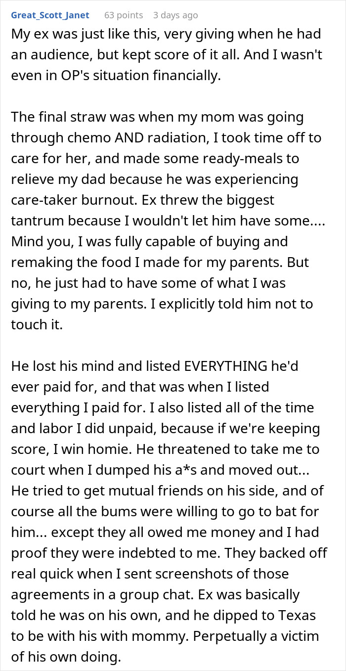 Guy Reminds Woman Of All The Things He Buys, Uses Them Against Her, Then Says She’s Hurting Him