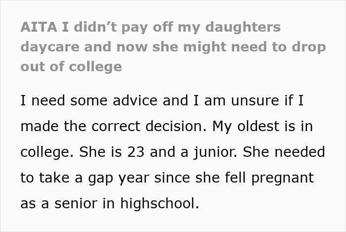 Woman Lashes Out At Parents Who Can Only Help One Of Their Daughters And They Don&rsquo;t Choose Her
