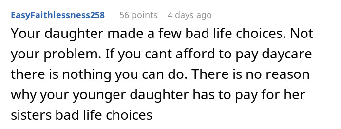 Woman Lashes Out At Parents Who Can Only Help One Of Their Daughters And They Don&rsquo;t Choose Her