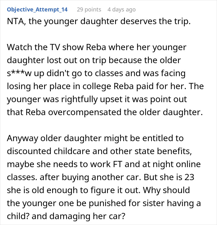 Woman Lashes Out At Parents Who Can Only Help One Of Their Daughters And They Don&rsquo;t Choose Her