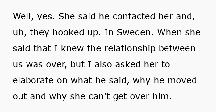 Guy Finds Out His Girlfriend Of 8 Years Went To Sweden For A Different Reason Than She Claimed
