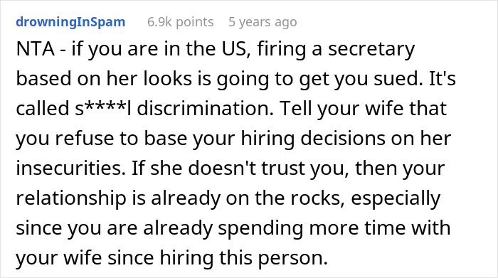 Friends Tell Woman To Ask Hubby To Fire 22YO Assistant To &ldquo;Test His Integrity,&rdquo; He Says It&rsquo;s Illegal