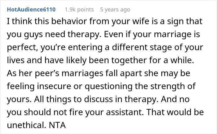 Friends Tell Woman To Ask Hubby To Fire 22YO Assistant To &ldquo;Test His Integrity,&rdquo; He Says It&rsquo;s Illegal