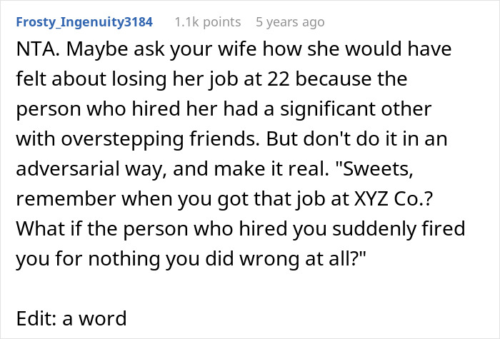 Friends Tell Woman To Ask Hubby To Fire 22YO Assistant To &ldquo;Test His Integrity,&rdquo; He Says It&rsquo;s Illegal
