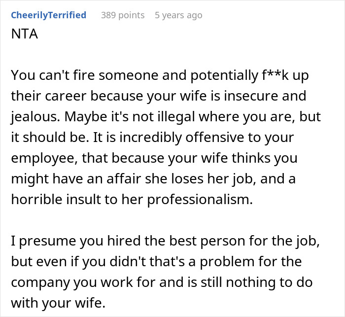 Friends Tell Woman To Ask Hubby To Fire 22YO Assistant To &ldquo;Test His Integrity,&rdquo; He Says It&rsquo;s Illegal