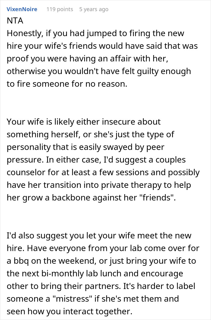 Friends Tell Woman To Ask Hubby To Fire 22YO Assistant To &ldquo;Test His Integrity,&rdquo; He Says It&rsquo;s Illegal