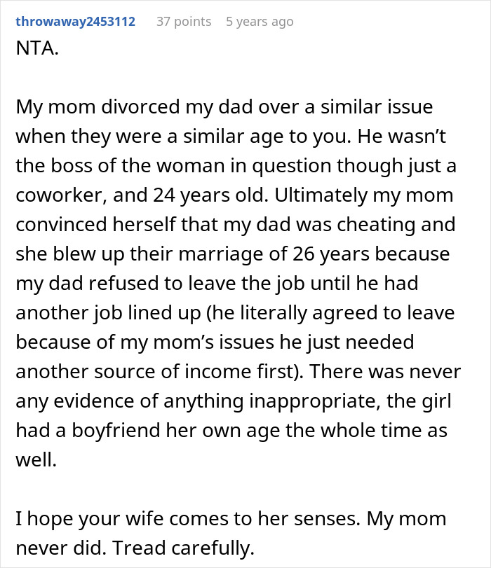 Friends Tell Woman To Ask Hubby To Fire 22YO Assistant To &ldquo;Test His Integrity,&rdquo; He Says It&rsquo;s Illegal