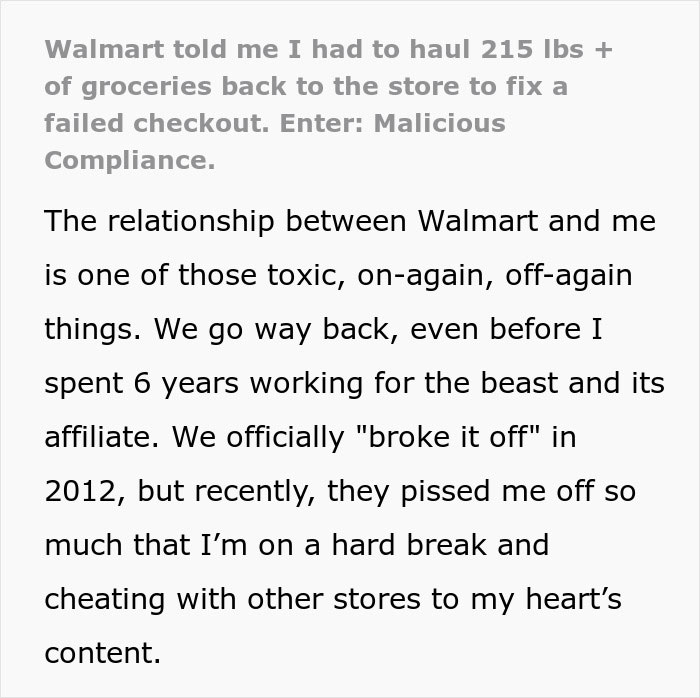 Woman Accidentally Forgets To Pay At Checkout, Walmart Demands She Haul Back 215 Lbs Of Groceries