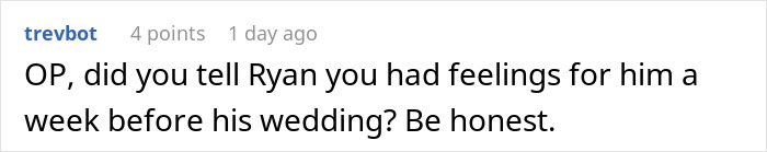 Bride Doesn’t Trust Groom’s Friend That Used To Have Feelings For Him Bride Doesn’t Trust Groom’s Friend That Used To Have Feelings For Him