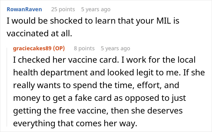 MIL Lies About Being Vaccinated For A “Big Announcement” At The Wedding MIL Lies About Being Vaccinated For A “Big Announcement” At The Wedding