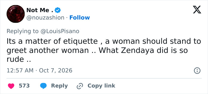 Zendaya Under Fire For “Rude” Gesture Towards France’s First Lady During Paris Fashion Week