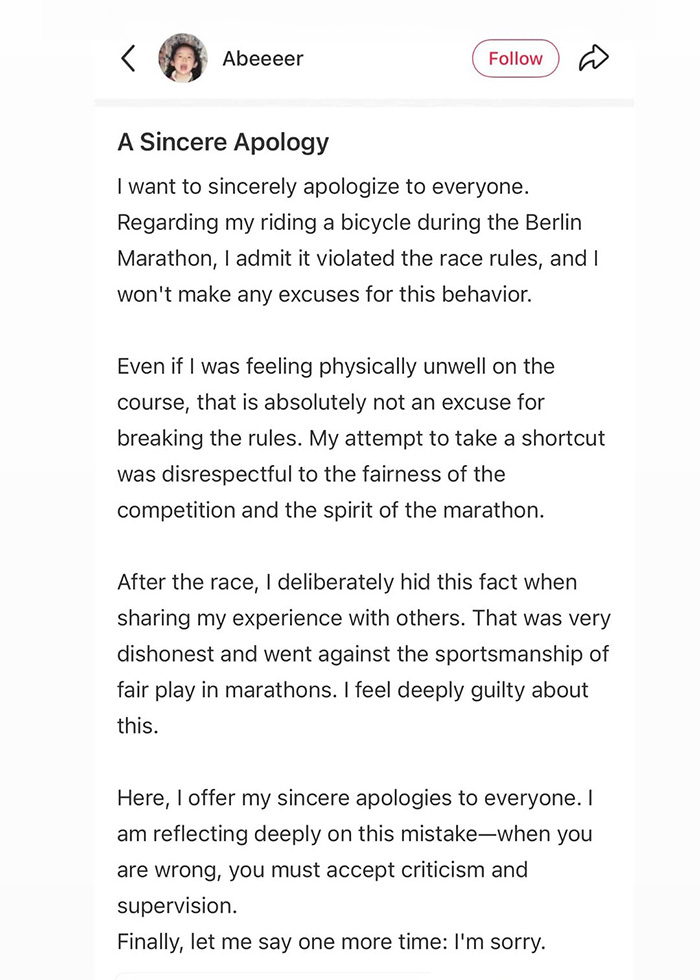Fitness Influencer Forced To Issue Groveling Apology After Getting Caught Red-Handed Cheating In Marathon