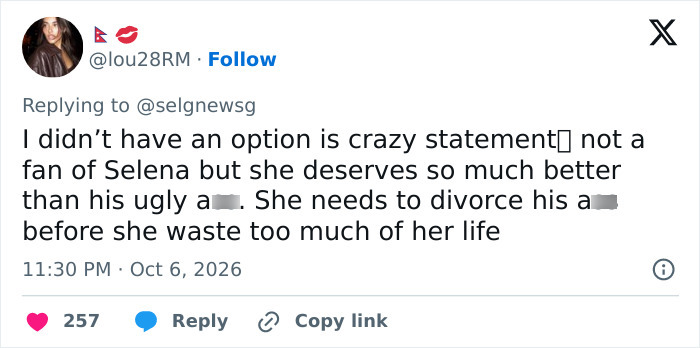 Selena Gomez Fans Beg Her To Dump Benny Blanco After Latest Comment About Their Relationship