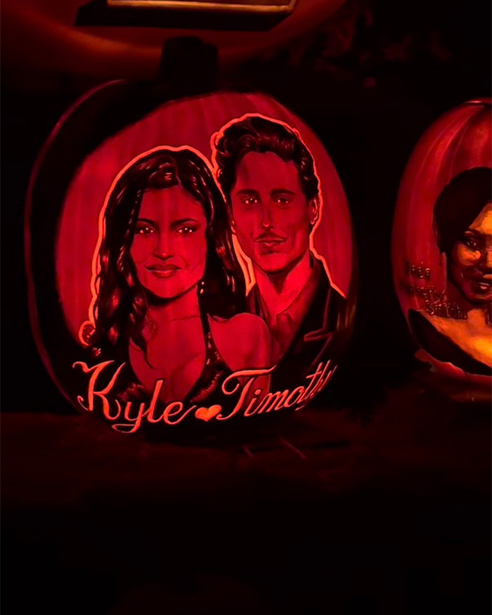 Kim Kardashian Shares Jack O’ Lantern Of Kylie And Timoth&eacute;e And Everyone Is Calling Out Awkward Detail