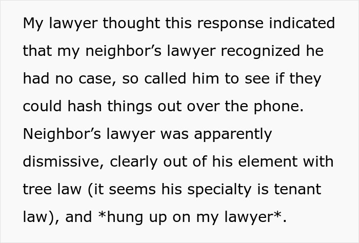 Entitled Neighbor Cuts Down Healthy 89-Year-Old Oak Without Asking, Demands To Split The $2,000 Cost