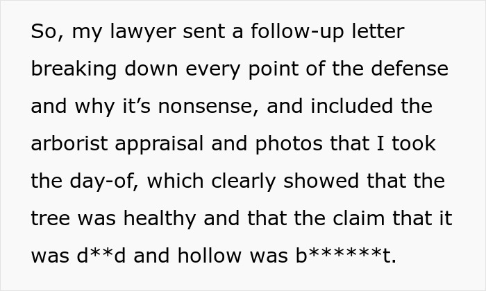 Entitled Neighbor Cuts Down Healthy 89-Year-Old Oak Without Asking, Demands To Split The $2,000 Cost