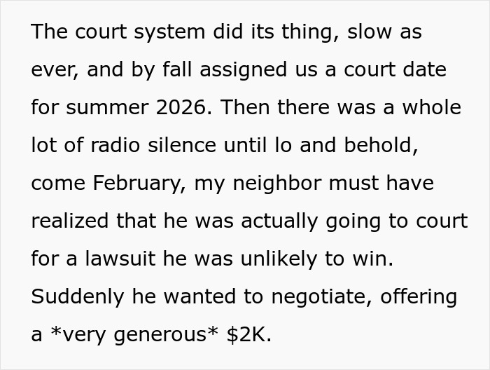 Entitled Neighbor Cuts Down Healthy 89-Year-Old Oak Without Asking, Demands To Split The $2,000 Cost