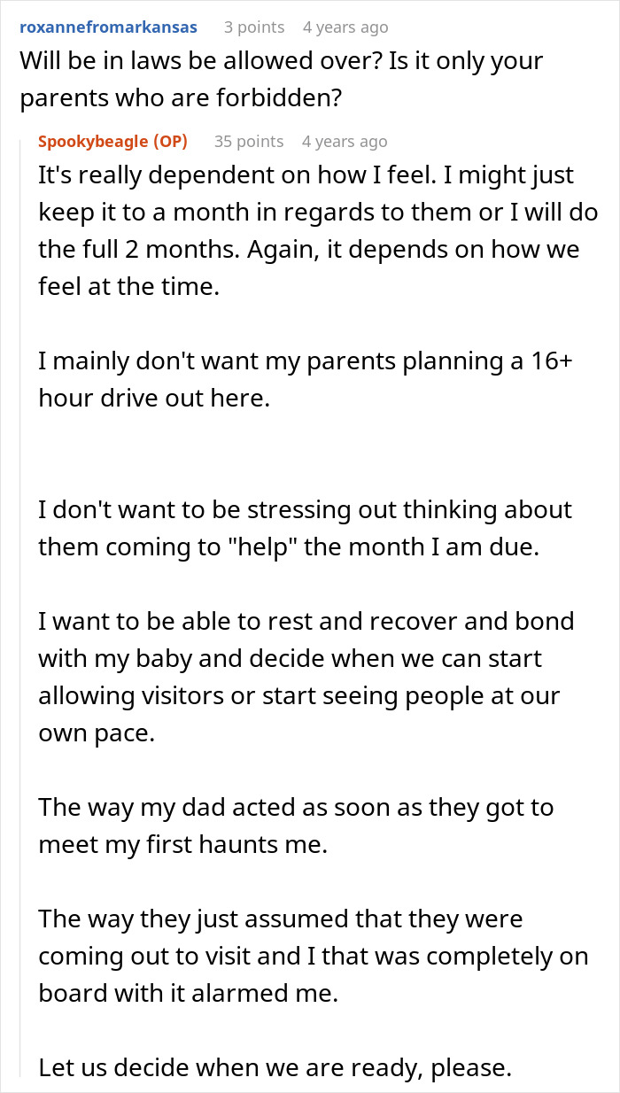 Woman Sets A Clear Boundary Before Giving Birth, Her Dad Takes It As Her Cutting Him Out Of Her Life
