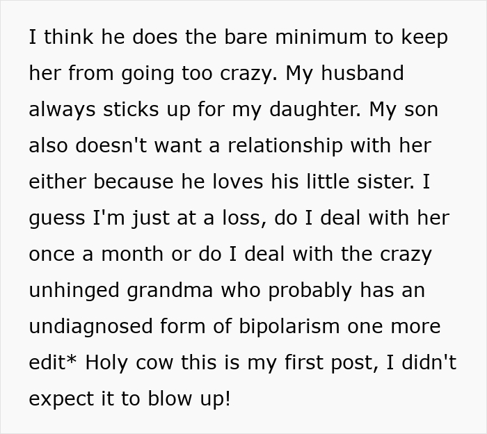 MIL Makes Everything About Herself, Plays Victim After Son Finally Tells Her How Horrible She Is