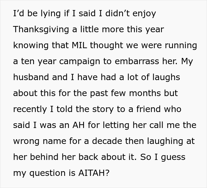 MIL Insists She Knows DIL&rsquo;s Name Despite Getting It Wrong For 10 Years, Family Is Baffled