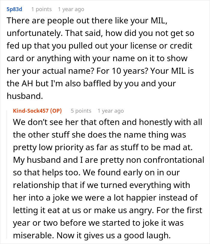 MIL Insists She Knows DIL&rsquo;s Name Despite Getting It Wrong For 10 Years, Family Is Baffled