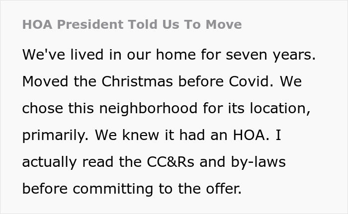 HOA Tells Residents To Move If They’re Unhappy With Them