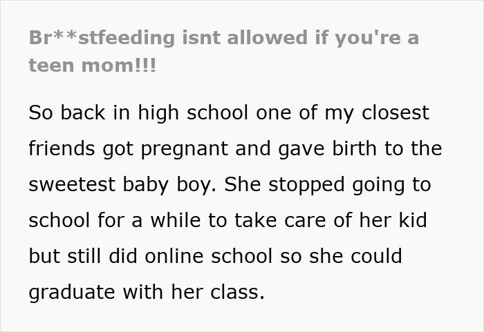 Woman Is Disgusted That A Teen Mom Is Doing What A Mother Is Supposed To, Nobody Lets Her Be A Bully
