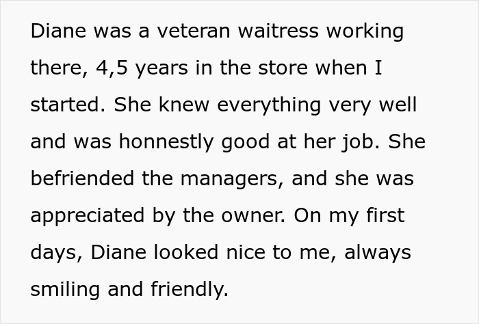 Bossy Coworker Tries To Get Waiter Fired, Accidentally Gets Herself Kicked Off The Team Instead Bossy Coworker Tries To Get Waiter Fired, Accidentally Gets Herself Kicked Off The Team Instead