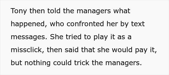 Bossy Coworker Tries To Get Waiter Fired, Accidentally Gets Herself Kicked Off The Team Instead Bossy Coworker Tries To Get Waiter Fired, Accidentally Gets Herself Kicked Off The Team Instead